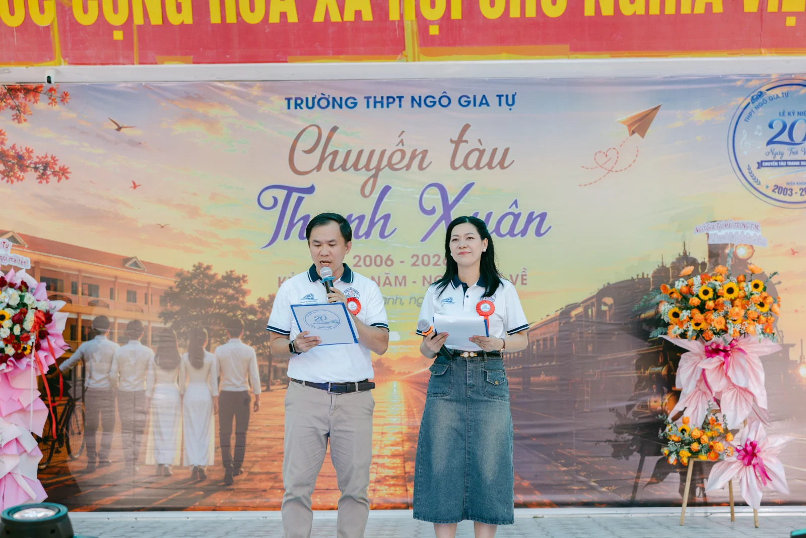 Ảnh lễ kỷ niệm 20 năm THPT Ngô Gia Tự, chụp ngày 08/08/2026