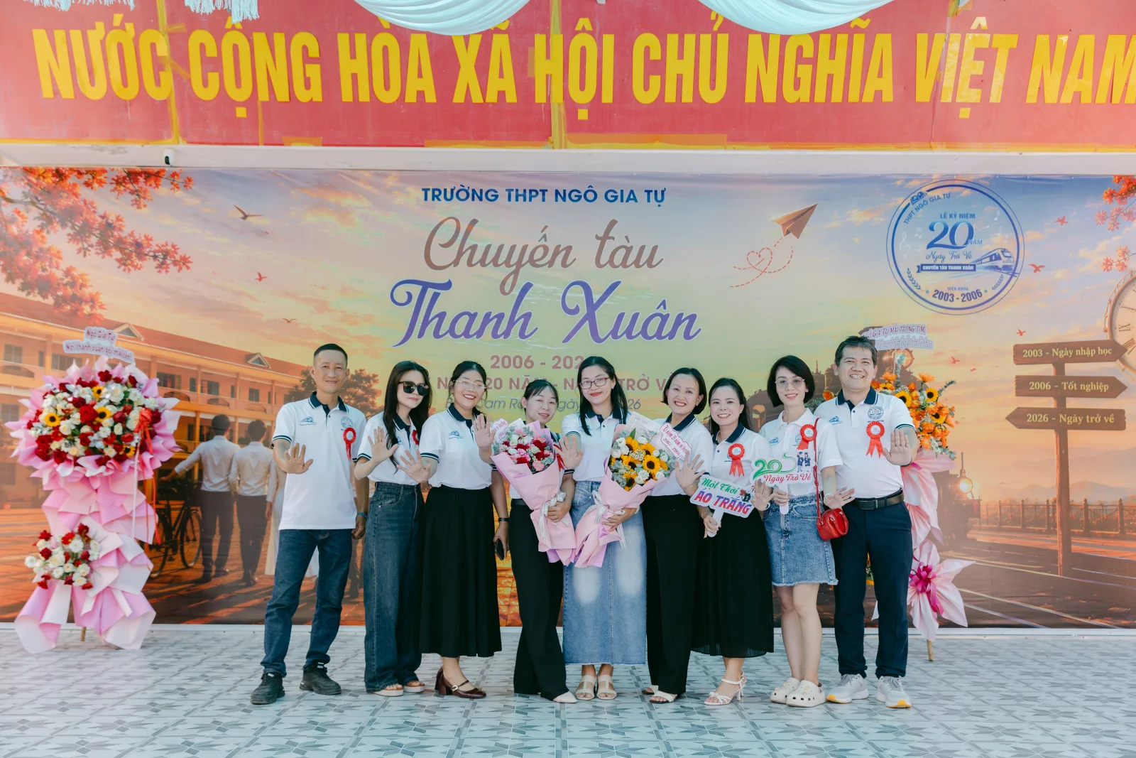 Ảnh lễ kỷ niệm 20 năm THPT Ngô Gia Tự, chụp ngày 08/08/2026