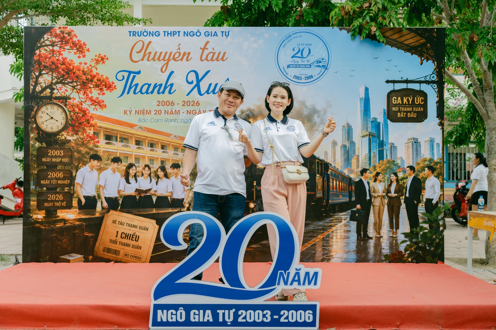 Ảnh lễ kỷ niệm 20 năm THPT Ngô Gia Tự, chụp ngày 08/08/2026
