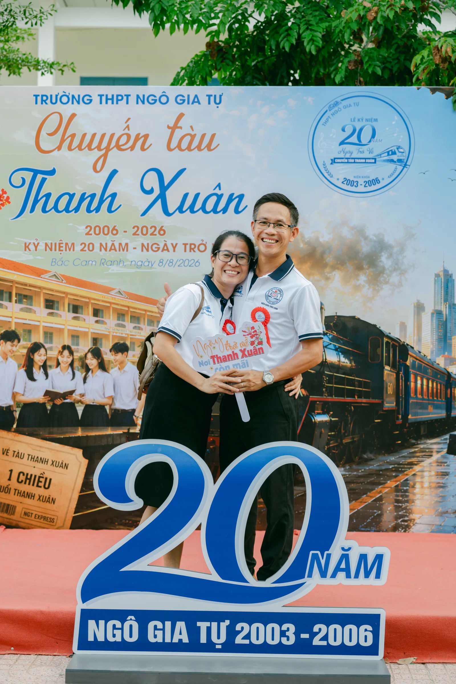 Ảnh lễ kỷ niệm 20 năm THPT Ngô Gia Tự, chụp ngày 08/08/2026