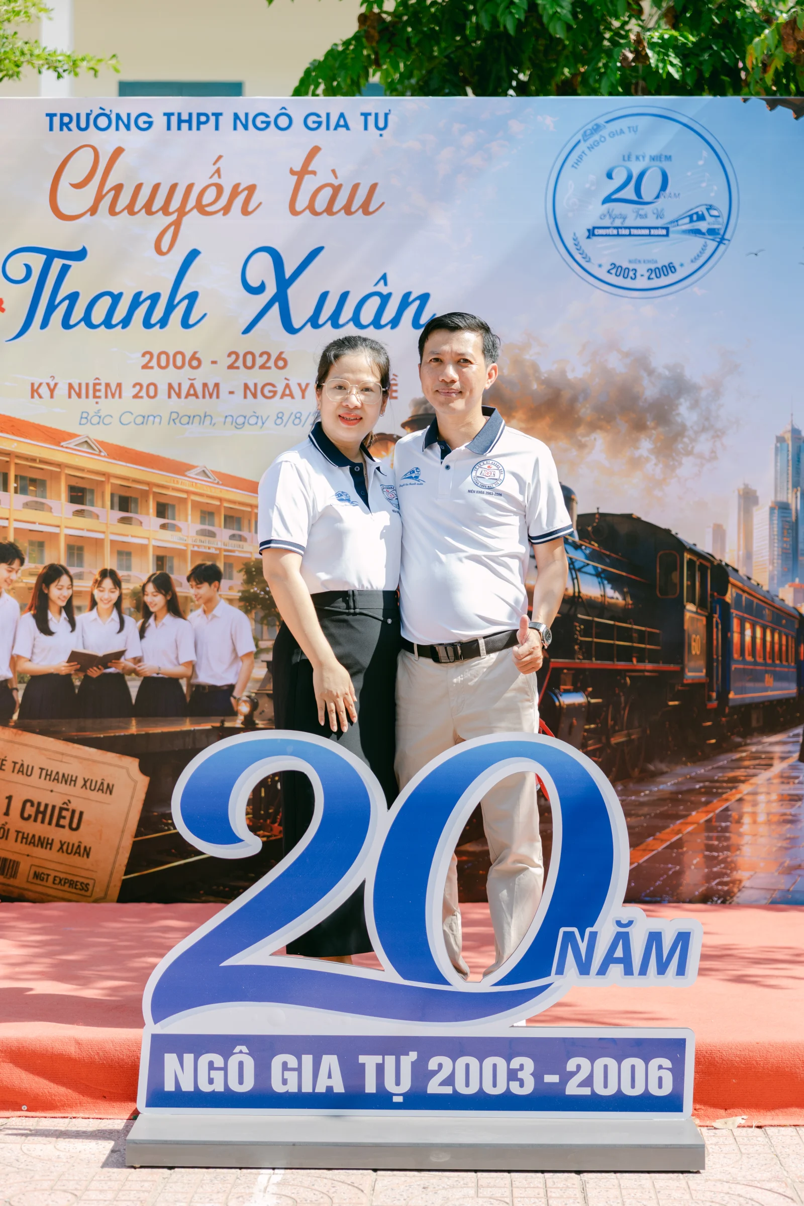 Ảnh lễ kỷ niệm 20 năm THPT Ngô Gia Tự, chụp ngày 08/08/2026