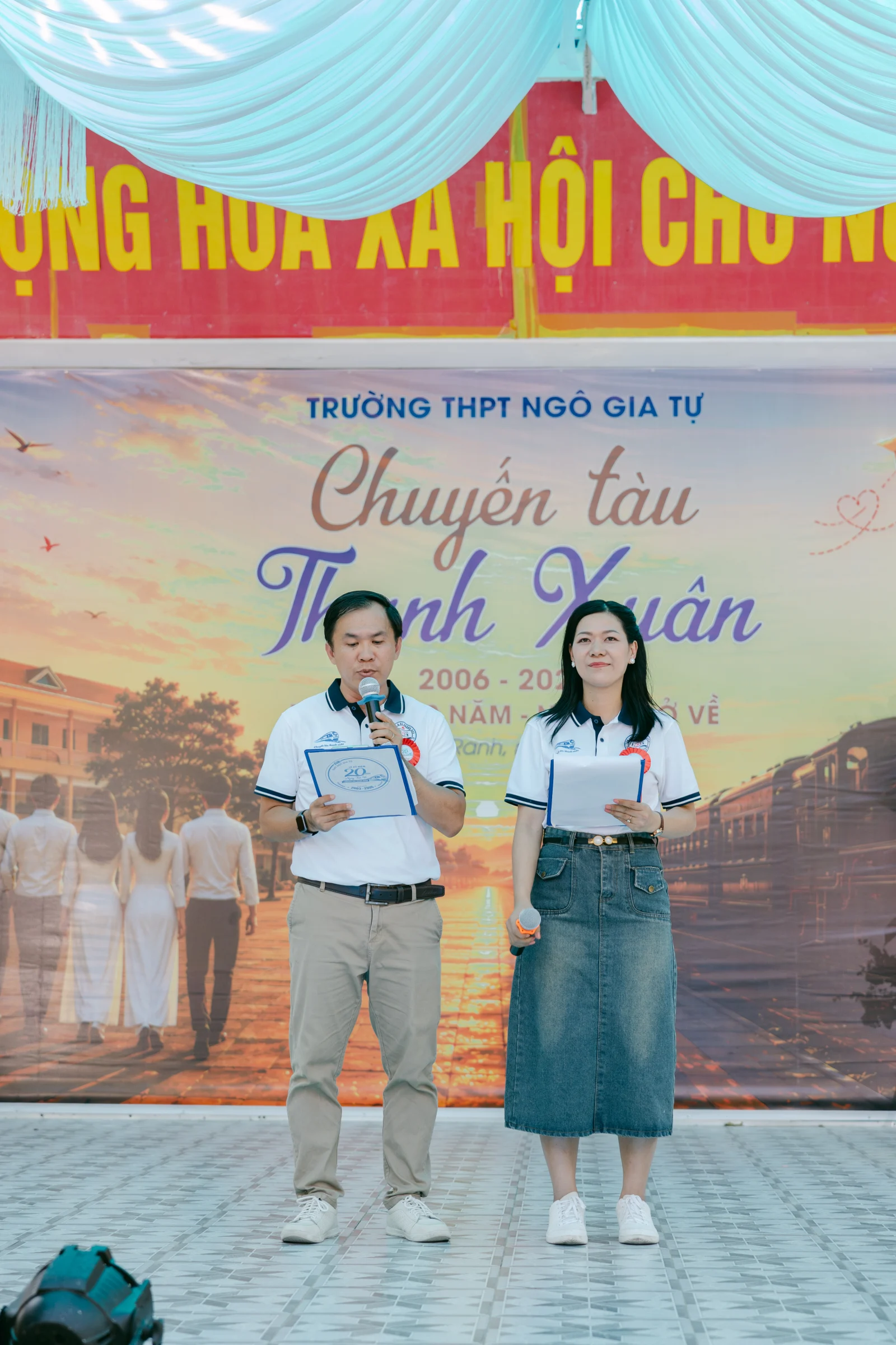Ảnh lễ kỷ niệm 20 năm THPT Ngô Gia Tự, chụp ngày 08/08/2026