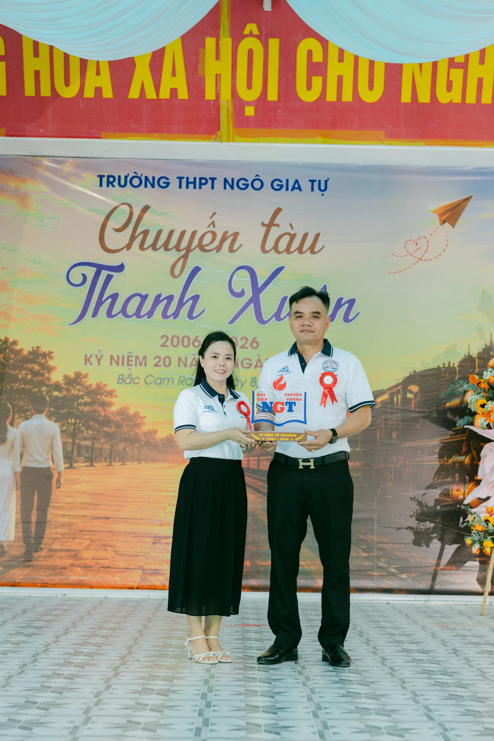 Ảnh lễ kỷ niệm 20 năm THPT Ngô Gia Tự, chụp ngày 08/08/2026