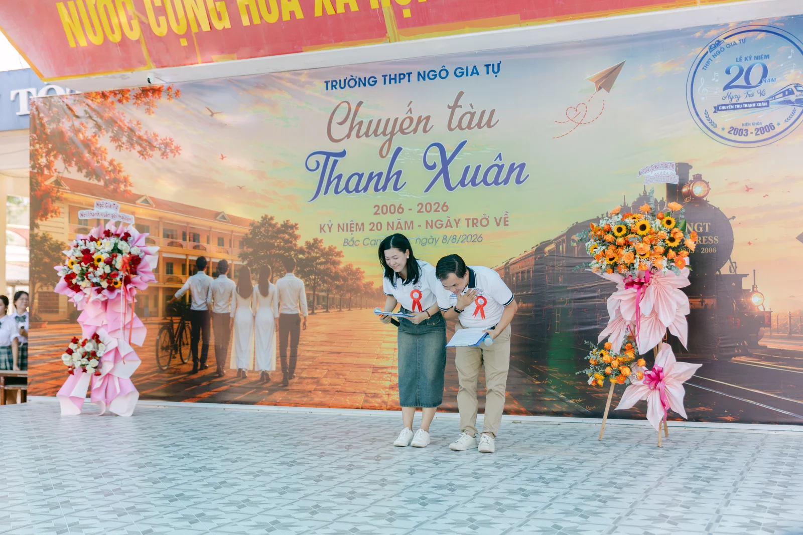 Ảnh lễ kỷ niệm 20 năm THPT Ngô Gia Tự, chụp ngày 08/08/2026
