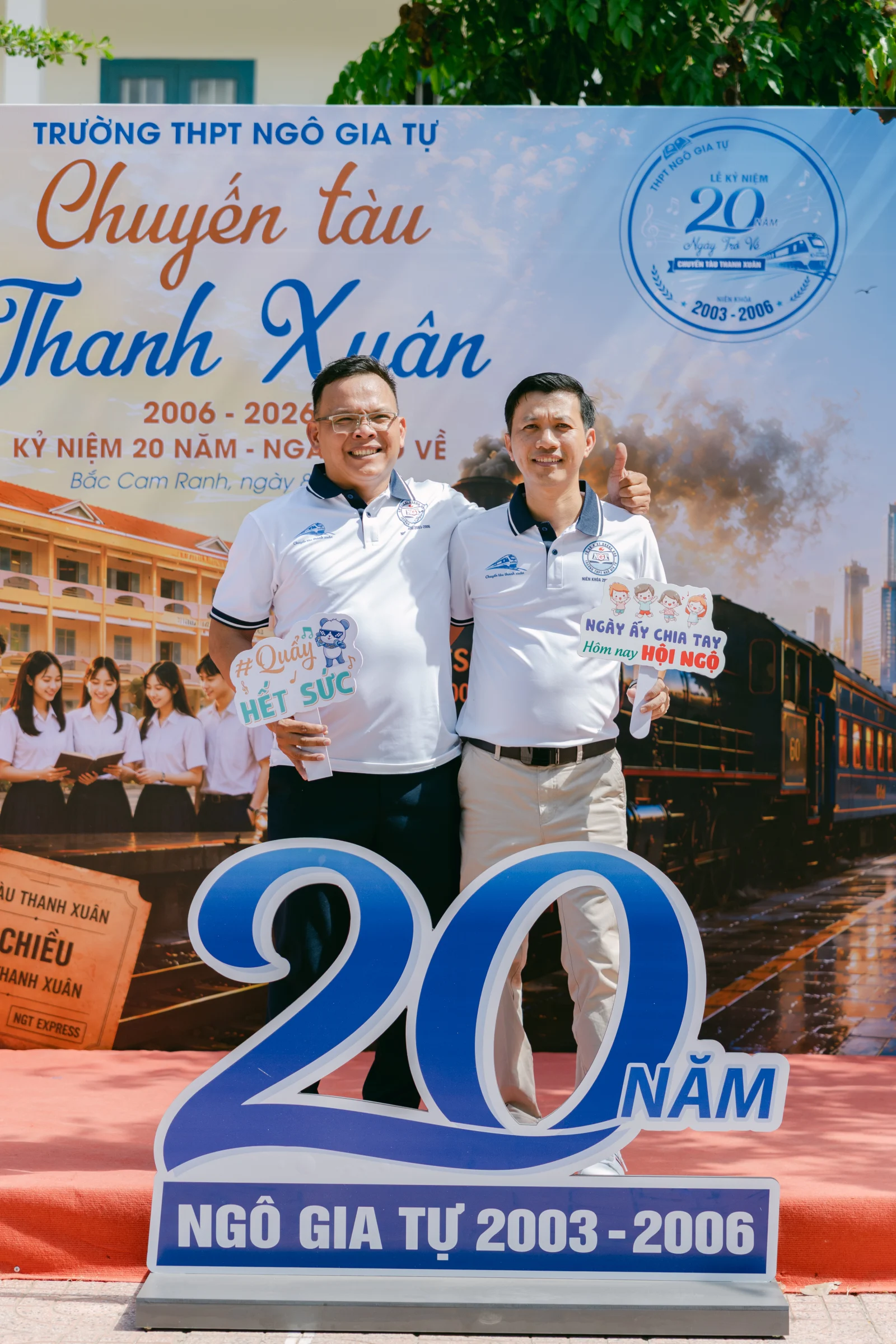 Ảnh lễ kỷ niệm 20 năm THPT Ngô Gia Tự, chụp ngày 08/08/2026