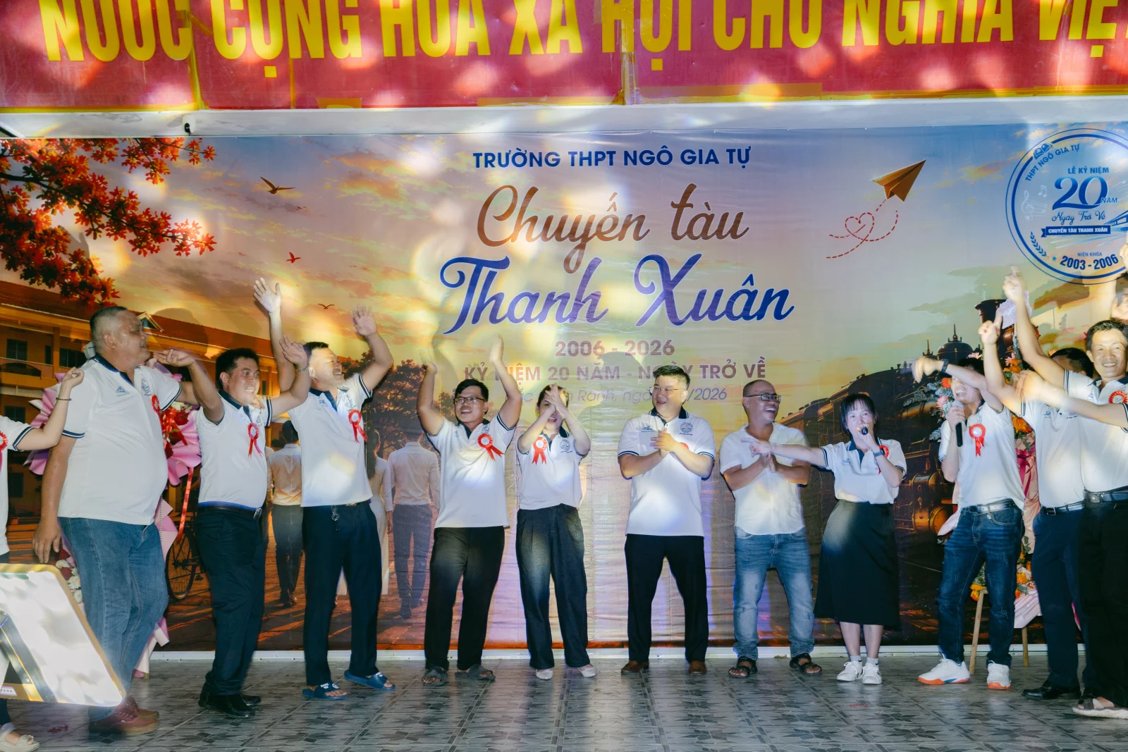 Ảnh lễ kỷ niệm 20 năm THPT Ngô Gia Tự, chụp ngày 08/08/2026