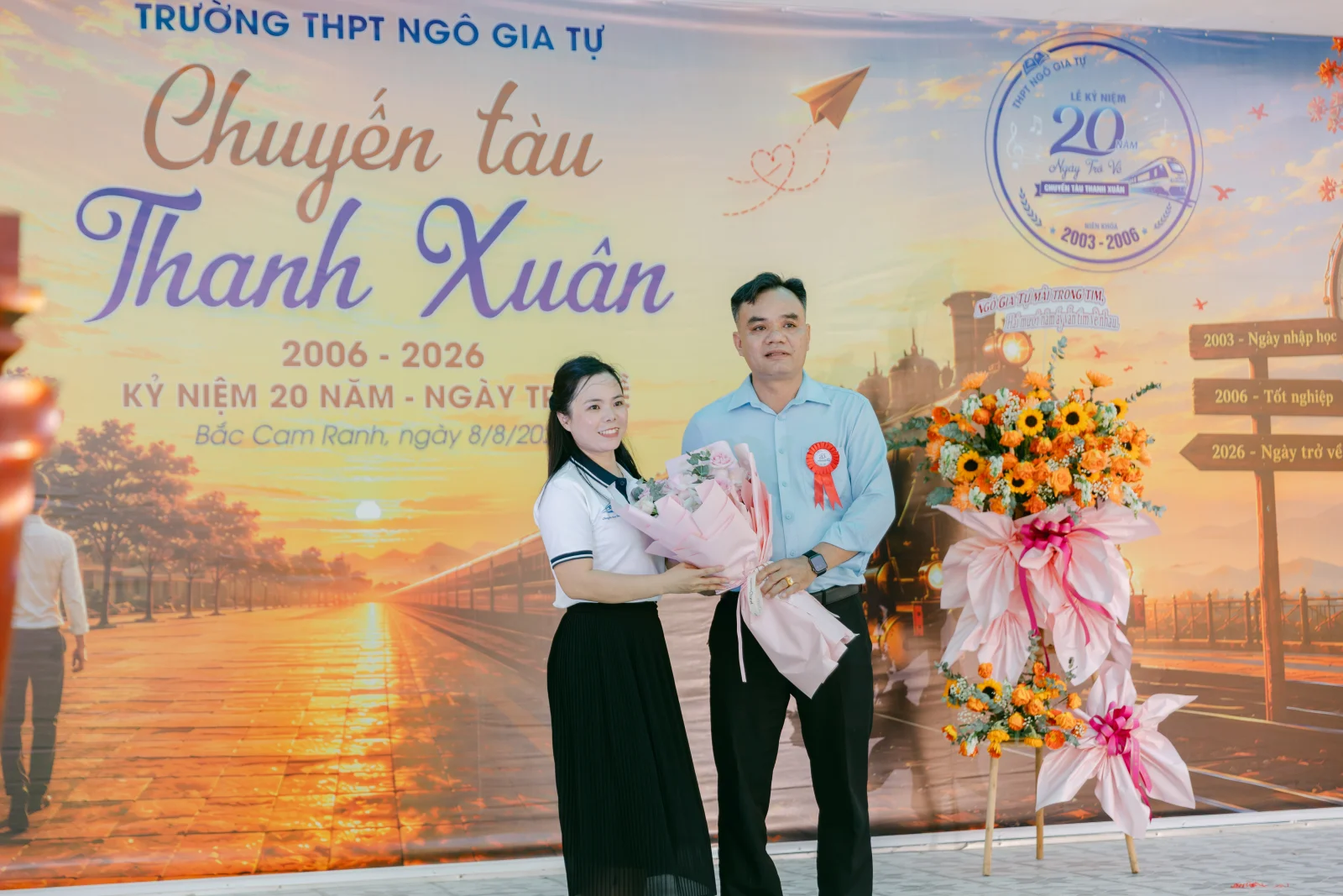 Ảnh lễ kỷ niệm 20 năm THPT Ngô Gia Tự, chụp ngày 08/08/2026