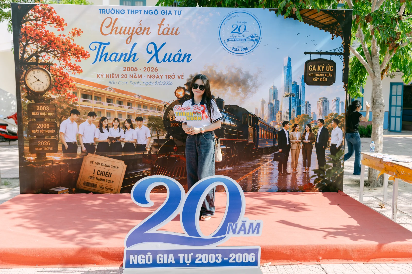 Ảnh lễ kỷ niệm 20 năm THPT Ngô Gia Tự, chụp ngày 08/08/2026