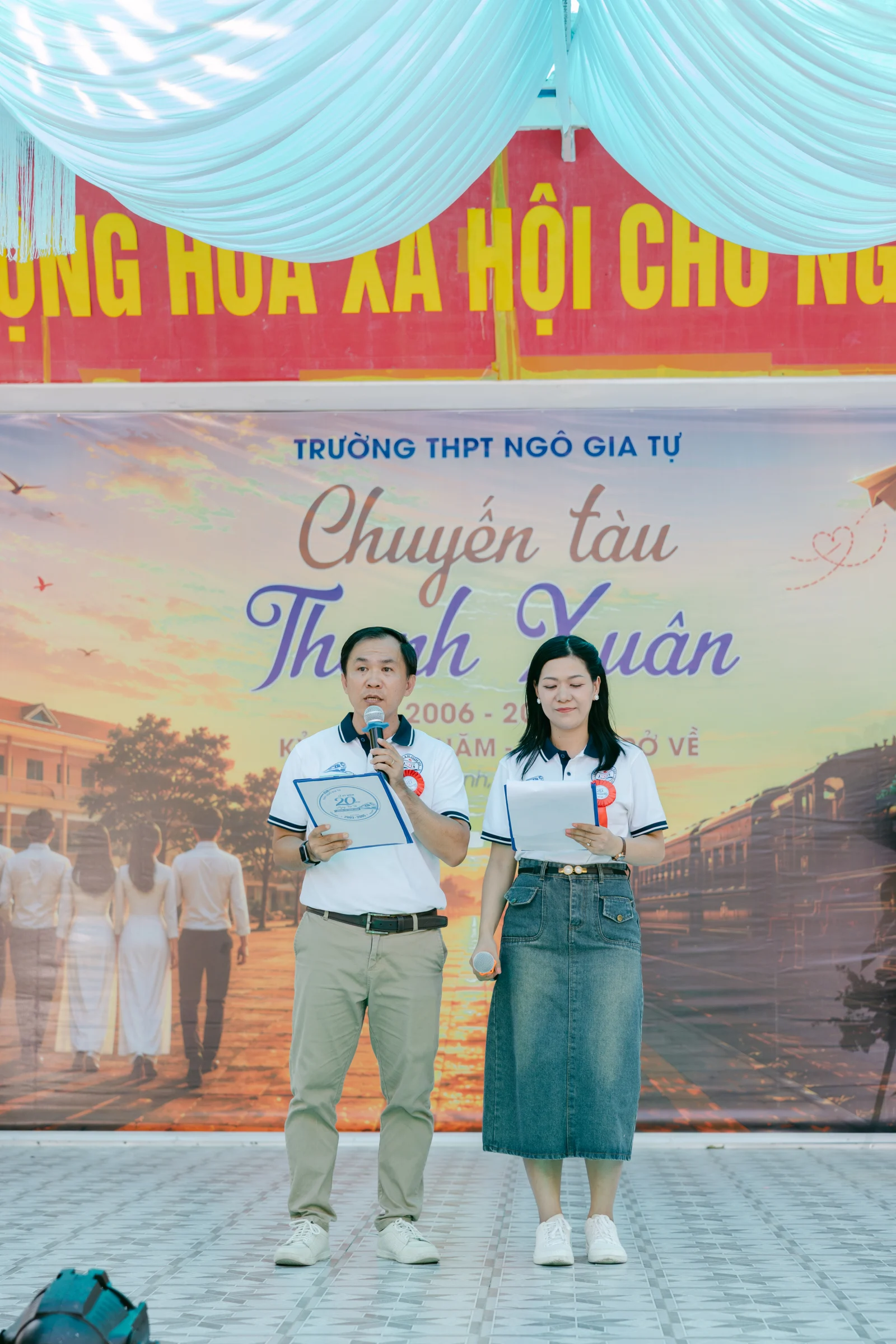 Ảnh lễ kỷ niệm 20 năm THPT Ngô Gia Tự, chụp ngày 08/08/2026