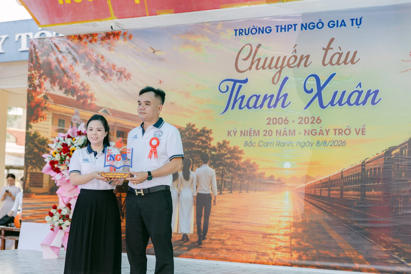 Ảnh lễ kỷ niệm 20 năm THPT Ngô Gia Tự, chụp ngày 08/08/2026