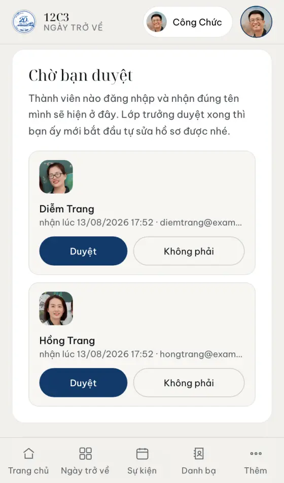 Khối chờ bạn duyệt