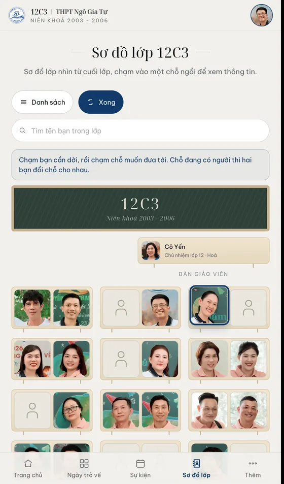 Chế độ sắp chỗ trên sơ đồ lớp